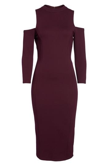 Women's Felicity & Coco Cold Shoulder Midi Dress - Burgundy