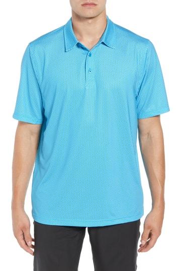 Men's Cutter & Buck Chad Micro Pattern Polo - Blue