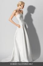 Women's Carolina Herrera Fabel Strapless Silk Mikado Gown, Size In Store Only - White