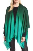 Women's Eileen Fisher Ombre Poncho Wrap, Size - Green