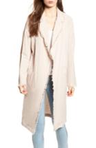 Women's Moon River Fringe Trim Duster Jacket - Beige