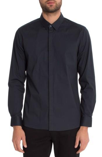 Men's 7 Diamonds 'peace Train' Trim Fit Woven Shirt, Size - Grey