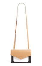 Givenchy Duetto Tricolor Leather Flap Crossbody Bag - Beige