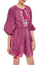 Women's Topshop Floral Smock Dress Us (fits Like 0) - Pink