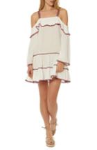 Women's Red Carter Cold Shoulder Cover-up Dress - White