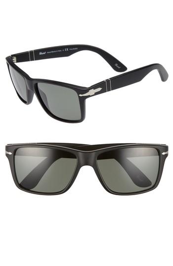 Men's Persol 58mm Polarized Sunglasses - Matte Black