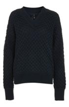Women's Topshop Boutique Bubble Knit Sweater Us (fits Like 0) - Blue