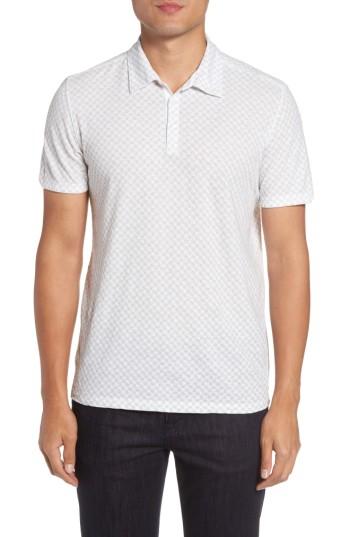 Men's Zachary Prell Mays Print Jersey Polo, Size - White