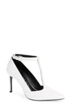 Women's Calvin Klein Rocha T-strap Pump .5 M - White