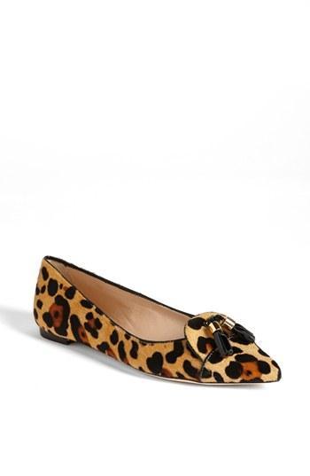 Kate Spade New York 'grenada' Pointed Toe Flat Leopard Haircalf Print