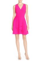 Women's Adelyn Rae Asymmetrical Crepe Fit & Flare Dress - Pink