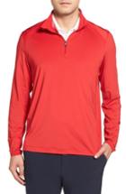 Men's Cutter & Buck Williams Half Zip Pullover - Red