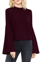 Women's Two By Vince Camuto Mock Neck Bell Sleeve Top, Size - Red