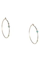 Women's Wwake Four-step Opal & Diamond Hoop Earrings