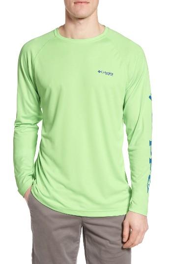 Men's Columbia Pfg Terminal Tackle Performance Long Sleeve T-shirt, Size - Green