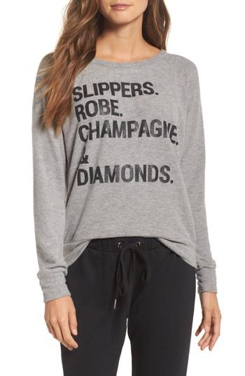 Women's Chaser Drape Back Love Knit Sweatshirt - Grey