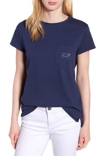 Women's Vineyard Vines Vintage Whale Relaxed Pocket Tee - Blue