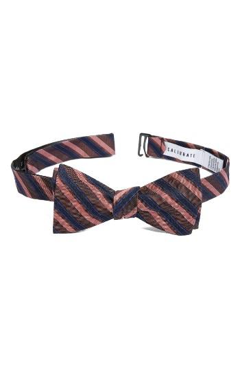 Men's Calibrate Stripe Silk Bow Tie