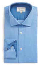 Men's Ted Baker London Colston Endurance Trim Fit Floral Dress Shirt .5 34/35 - Blue