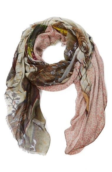 Women's Yigal Azrouel Garden Print Modal & Cashmere Scarf, Size - Green