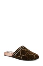 Women's Gucci Crystal Embellished Logo Mule Us / 39eu - Brown