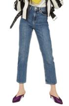 Women's Topshop Straight Leg Jeans W X 32l (fits Like 24w) - Blue