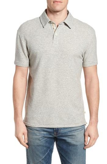 Men's Nifty Genius Nicholas Slim Fit Stripe Polo - Grey