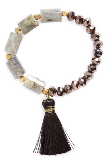 Women's Panacea Crystal & Tassel Stretch Bracelet