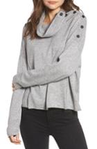 Women's Splendid Runyon Button Neck Sweater - Grey