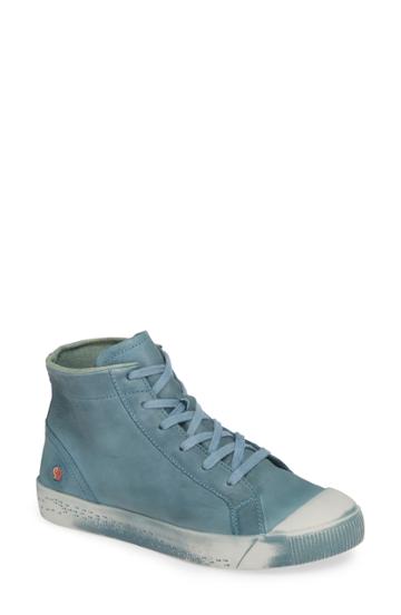 Women's Softinos By Fly London Kip High Top Sneaker -10.5us / 41eu - Blue