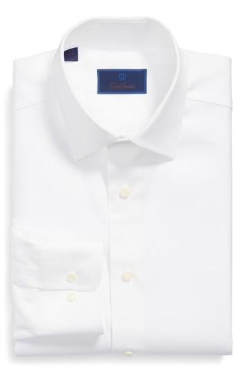 Men's David Donahue Regular Fit Oxford Dress Shirt .5 - 32/33 - White