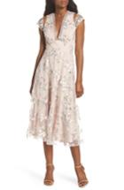 Women's Sau Lee Rosalie Embroidered Midi Dress - Pink