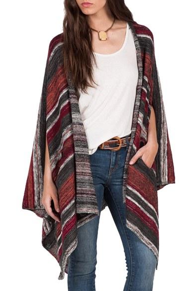 Women's Volcom Head Honcho Stripe Poncho