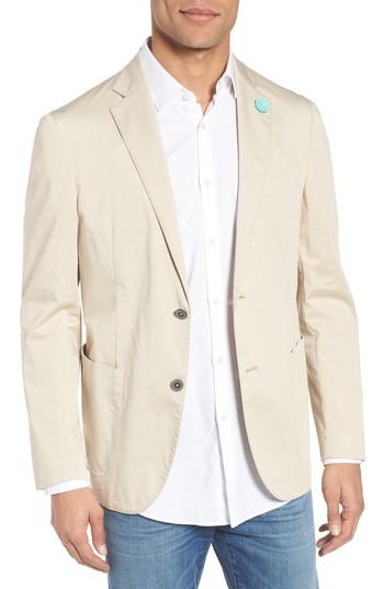 Men's Culturata Trim Fit Stretch Cotton Blazer R - Beige