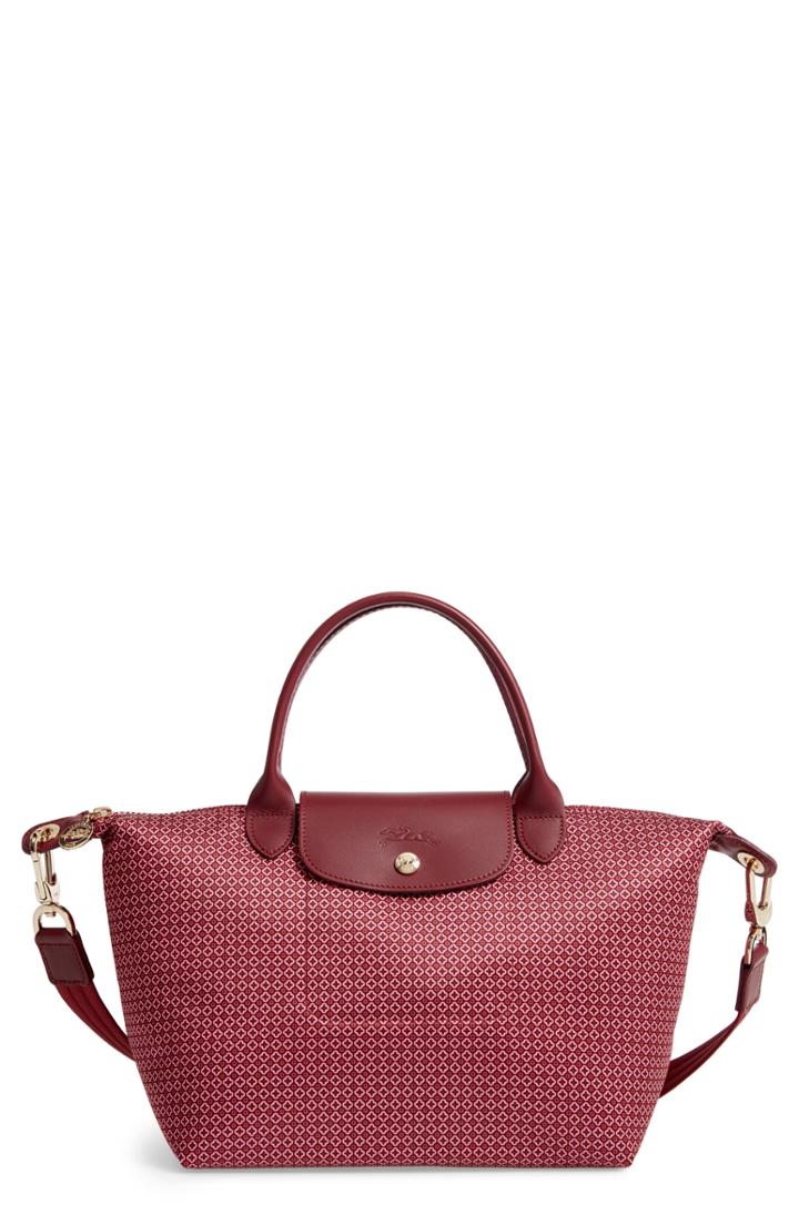 Longchamp Small Le Pliage Dandy Print Shoulder Bag - Red
