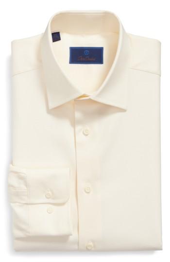 Men's David Donahue Regular Fit Oxford Dress Shirt .5 - 34/35 - Ivory