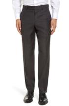 Men's Ted Baker London Jefferson Flat Front Solid Wool Trousers R - Brown