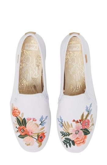 Women's Keds X Rifle Paper Co. Birch Triple Decker Slip-on Sneaker M - White