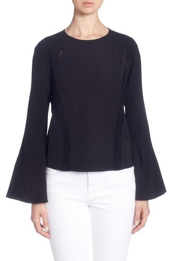 Women's Catherine Catherine Malandrino Rica Crepe Top - Black
