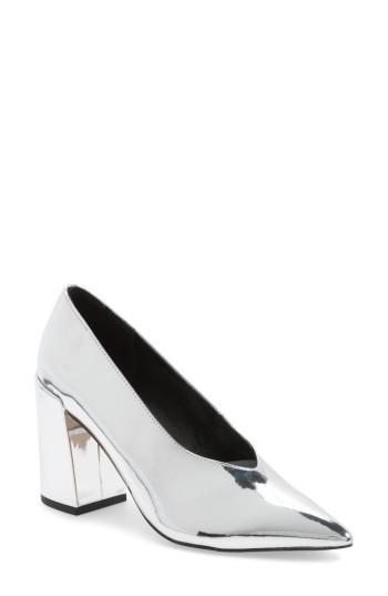 Women's Topshop Greatal Pointy Toe Pump .5us / 37eu - Metallic