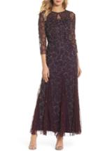 Women's Pisarro Nights Sequin Mesh Gown With Jacket - Purple