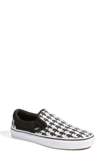 Women's Vans X Karl Lagerfeld Houndstooth Slip-on Sneaker .5 M - Black