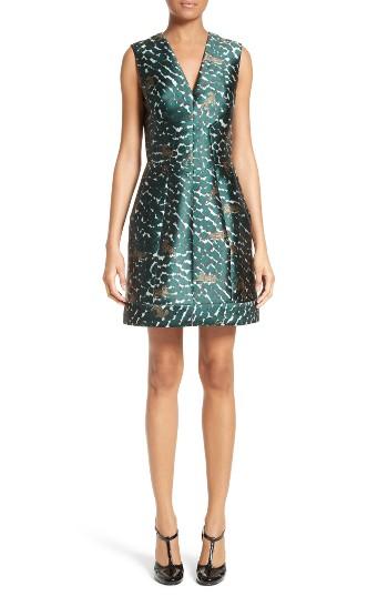 Women's Yigal Azrouel Cheetah Print A-line Dress - Blue/green