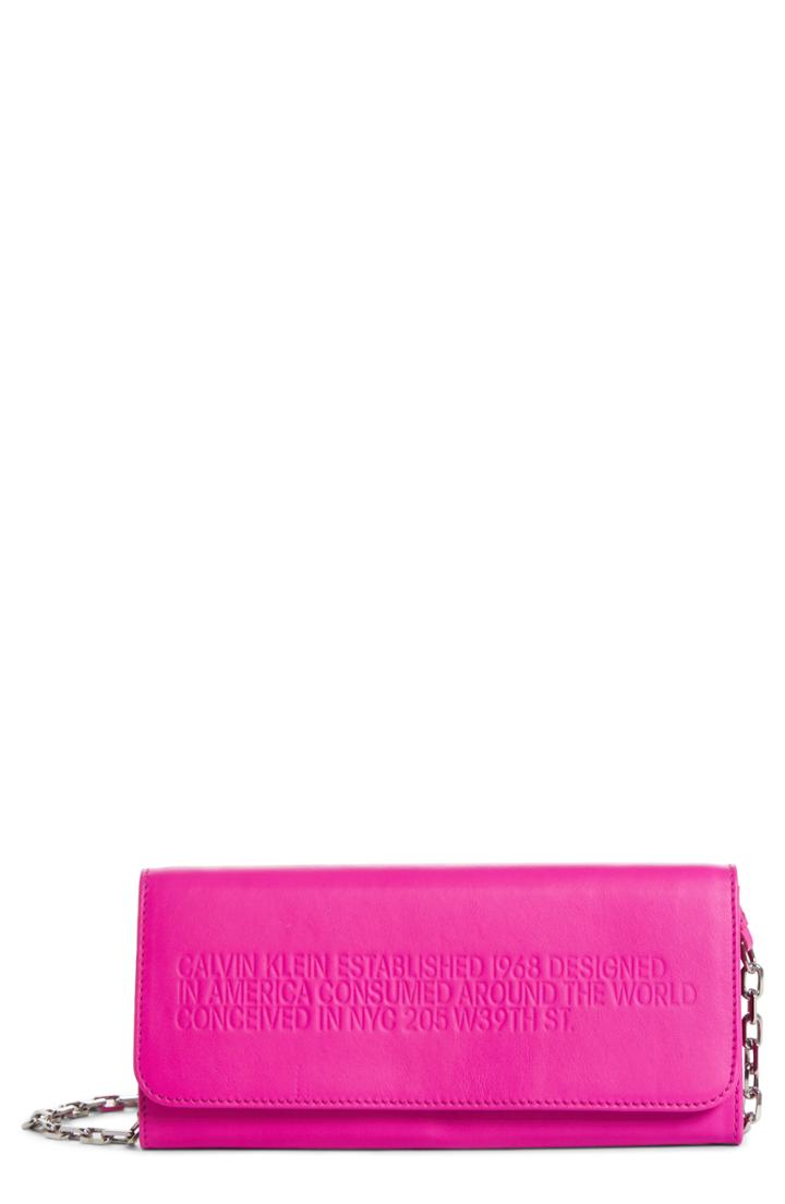 Women's Calvin Klein 205w39nyc Leather Wallet On A Chain -