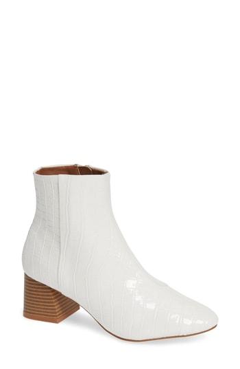 Women's Topshop Babe Block Heel Bootie .5us / 35eu M - White