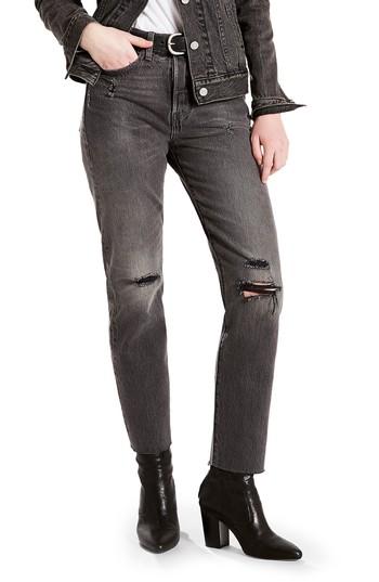 Women's Levi's Wedgie Icon Distressed Straight Leg Jeans