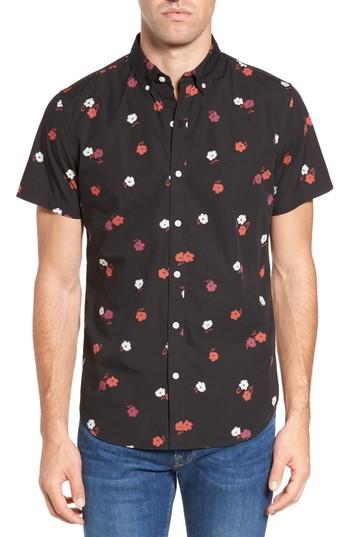 Men's Bonobos Slim Fit Floral Print Sport Shirt - Black