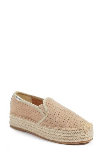 Women's Soludos Malibu Perforated Platform Espadrille M - Pink