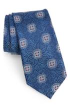 Men's Nordstrom Men's Shop Alvarez Medallion Silk Tie, Size - Blue