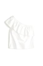 Women's J.crew One-shoulder Top, Size - White